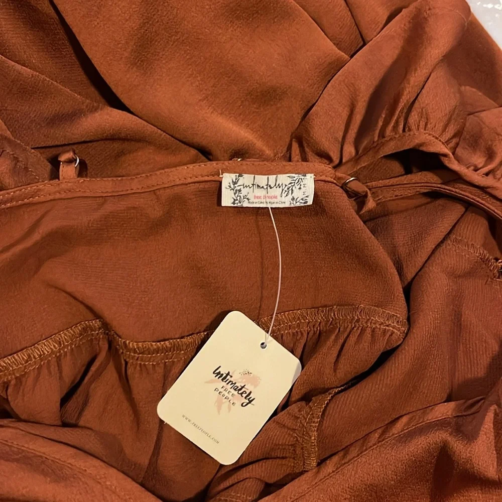 Free People Rust Brown Ruffle-Back Maxi Dress - Picture 4 of 6